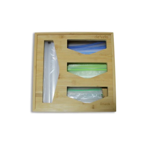 Bamboo Ziplock Bag Organizer - Picture 1 of 6